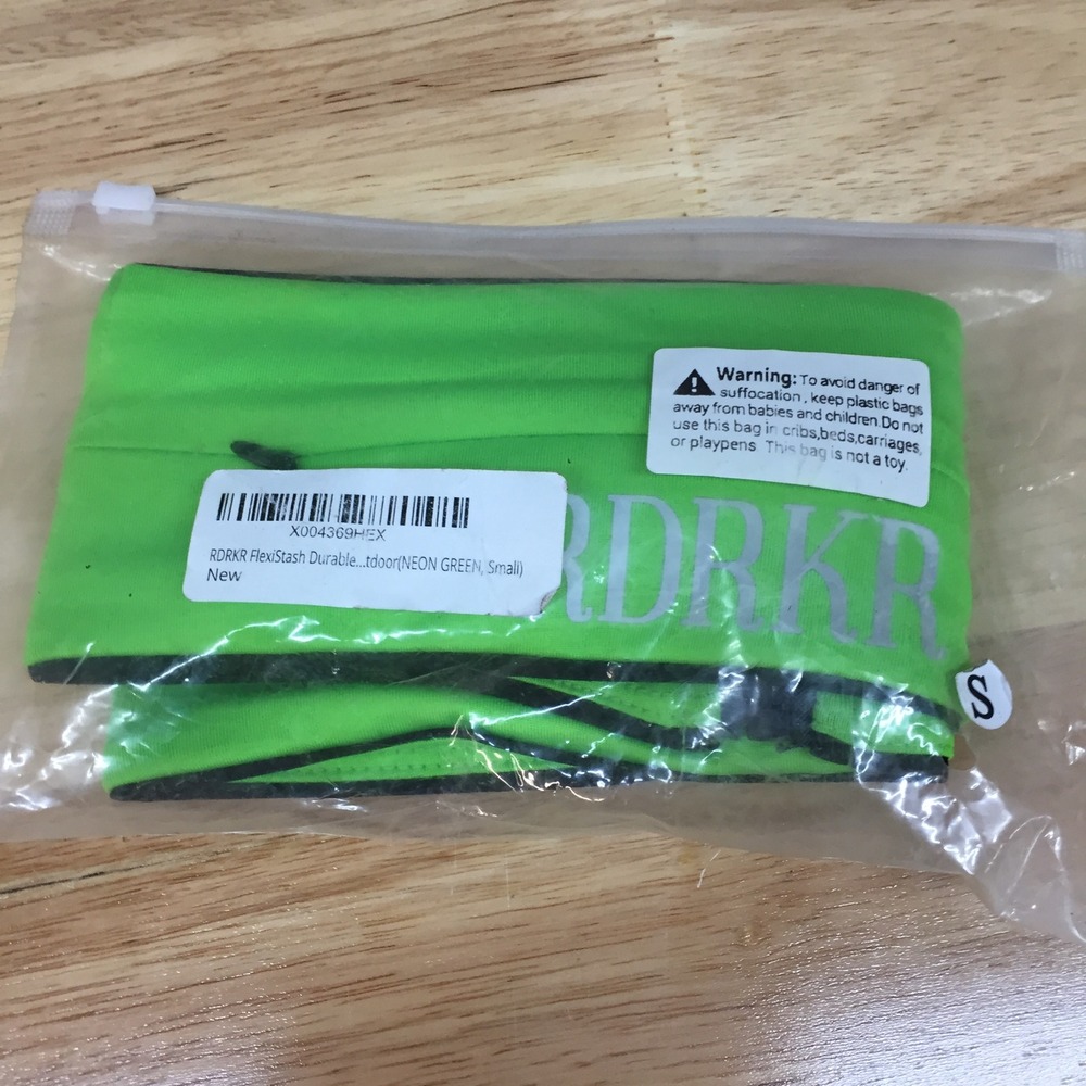 FlexiStash Running Belt Neon Green Small Outdoor Fitness Waist Pack